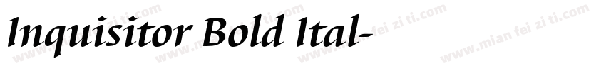 Inquisitor Bold Ital字体转换